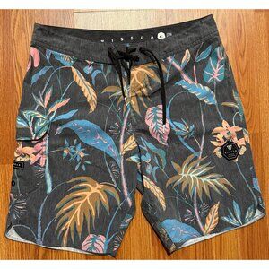 Vissla Board Shorts Mens 30 8" Beach Swim Trunks Tropical Floral AOP